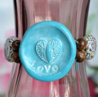 studio1world bahai inspired art - Virtue bracelet LOVE